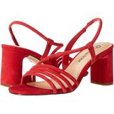 Block Heel Sandal Heeled, Champange Leather, 7 X-wide - Red - Bella Vita Heels