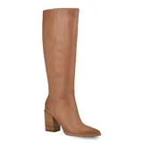 Nine West Brixe Women's Leather Knee-High Boots, Size: 8.5, Med Beige