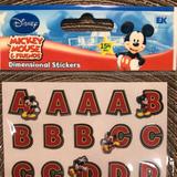 Disney Design | Disney Mickey Mouse Alpha Red Dimensional Stickers | Color: Black/Red | Size: Os