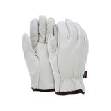 MCR Safety Leather Drivers Insulated Work Gloves Premium Grade Grain Cowskin Leather Foam Lined and Straight Thumb Beige X - Large 3260XL