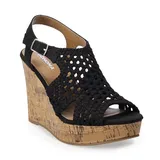 SO Taffy Women's Wedge Sandals, Size: Medium (9), Oxford