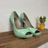 Jessica Simpson Shoes | Jessica Simpson Mint Green Peep Toe Pumps | Color: Green | Size: 7