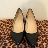 Nine West Shoes | Nine West Gelato Black Wedge Heel Pointed Toe Pump 8m | Color: Black | Size: 8