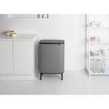 Brabantia Bo Hi Touch Top Trash Can (16 Gallon) Stainless Steel in Gray, Size 32.1 H x 21.5 W x 12.3 D in | Wayfair 130281