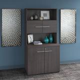 Bush Business Furniture Office 500 Collection 36W Tall Storage Cabinet with Doors and Shelves Storm Gray - OF5008SGSU