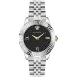 Greca Signature Lady Two-tone Stainless Steel Logo Bracelet Watch - Black - Versace Watches
