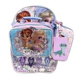 Disney Bags | Backpack Disney Frozen 4 Pc Set Lunchbox Pencil Case Lanyard School Travel Bag | Color: Pink/Purple | Size: Os
