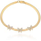 14k Yellow Gold Plated Sterling Silver Pave Cz Butterfly Rope Chain Bracelet At Nordstrom Rack - Metallic - Gabi Rielle Bracelets