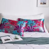 Rosdorf Park Audrionna Floral Sateen Pillowcase Microfiber/Polyester in Pink | Wayfair 08740C93DB7441EFA6D38112A391445D