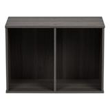 Latitude Run® 2 Shelf Wooden Bookcase Or Storage Shelf, Painted Black Finish Wood in Brown, Size 23.43 H x 16.34 W x 11.42 D in | Wayfair
