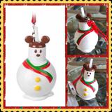 Disney Holiday | Disney Parks Mickey Mouse Snowman Christmas Ornament | Color: Red/White | Size: Os