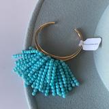 Anthropologie Jewelry | Anthropologie Beaded Fringe Cuff Bracelet | Color: Blue/Gold | Size: Os