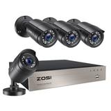ZOSI Security Camera Video Enabled Dusk to Dawn Wall Pack w/ Motion Sensor in Black, Size 11.2 H x 7.37 W x 17.3 D in | Wayfair 8WN-106B4S-00-US