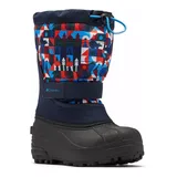 Columbia Powderbug Plus II Print Boys' Waterproof Snow Boots, Boy's, Size: 6, Blue