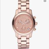 Michael Kors Accessories | Ladies Michael Kors Runway Chronograph Watch Mk5430 Rose Gold | Color: Gold | Size: Os