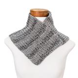 Grey Knit,'Black Grey and White Neck Warmer from Costa Rica'
