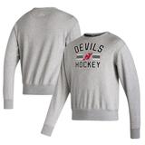 Men's adidas Heathered Gray New Jersey Devils 2021/22 Alternate Logo Pullover Sweatshirt