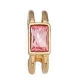 Nine West Gold Tone Rose Simulated Crystal Ear Cuff, Women's, Pink