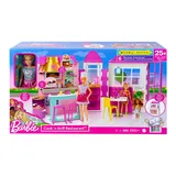 Barbie Cook 'N Grill Restaurant Fashion Dolls and Accessories Set, Multicolor