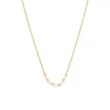 Belk & Co Women's 10K Yellow Gold White Pearl Bead Necklace, 18 in
