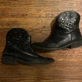 Nine West Shoes | Nine West Lightly Worn, Ankle Blk Cowboy Boots 7.5 | Color: Black/Silver | Size: 7.5
