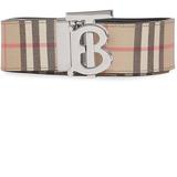Monogram Vintage Check Reversible Leather Belt - Natural - Burberry Belts