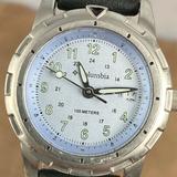 Columbia Accessories | Columbia Sports Wear Sports Watch Silver Tone With Bluish Face Luminous Hands | Color: Black/Silver | Size: Os