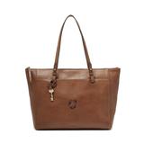 Women's Fossil Brown Army Black Knights Leather Rachel Tote