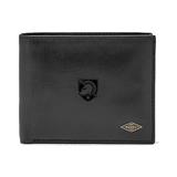 Men's Fossil Black Army Knights Leather Ryan RFID Passcase Wallet