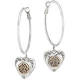 Swarovski Crystal Heart Locket Hoop Earrings - Metallic - Alexander McQueen Earrings
