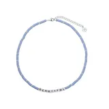 "Silver Plated ""Beautiful"" Periwinkle Disc Bead Necklace, Women's, Size: 14"", Multicolor"