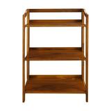 Stratford 3-Shelf Folding Bookcase-Warm Brown by Casual Home in Brown