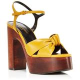 Yves Bianca Node Sandals - Yellow - Saint Laurent Heels