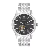 Bulova Men's Stainless Steel Automatic Watch - 96A190, Size: Large, Silver