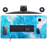 Inbox Zero Demi-Anne Large Decorative Desk Pad in Blue, Size 0.0 H x 31.5 W x 15.75 D in | Wayfair 14E4D92E15A542CCB329952EB31C07FA