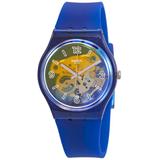 Monthly Drops Quartz Transparent Dial Unisex Watch - Blue - Swatch Watches