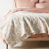 Anthropologie Bedding | Anthropologie Jaslyn Woven Damask Bed Blanket | Color: Cream/Tan | Size: Queen