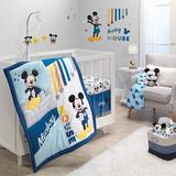 lightinformation Disney Baby Forever Mickey Mouse 3 Piece Crib Bedding Set Cotton Blend in Blue/White | Wayfair YYX7263XNNXBI89612Q