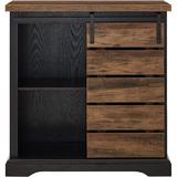 Gracie Oaks Donnarae Accent Cabinet Wood in Red/Black, Size 32.0 H x 15.75 W x 31.5 D in | Wayfair 50CCF1110D4242328755DB6A285EF1CA