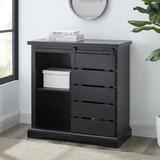 Gracie Oaks Donnarae Accent Cabinet Wood in Black, Size 32.0 H x 15.75 W x 31.5 D in | Wayfair 640BDB78B8DD463CBF576E0E39E3A411
