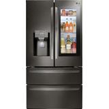 LG - InstaView Door-in-Door 27.8 Cu. Ft. 4-Door French Door Refrigerator - Black stainless steel