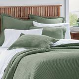 Waffle Knit Cotton Duvet - Agave Green, Twin - Grandin Road