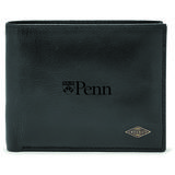 Men's Fossil Black Pennsylvania Quakers Leather Ryan RFID Passcase Wallet