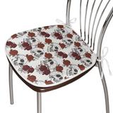 East Urban Home Prabhat Retro Gothic Dead Head Skeleton Indoor/Outdoor Chair Pad Cushion Polyester in Brown/Gray | Wayfair