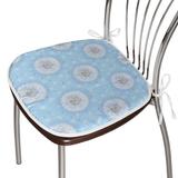 East Urban Home Odai Dandelion Petals Flying Fluffy Soft Flora Indoor/Outdoor Chair Pad Cushion Polyester in Blue/Gray | Wayfair