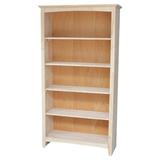 Highland Dunes Aspatria Solid Wood Standard Bookcase Metal in White, Size 60.0 H x 32.0 W x 12.0 D in | Wayfair BCMH3143 42897198