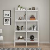 Latitude Run® 4 Shelf Ladder Bookcase Bundle Wood in White, Size 60.0 H x 20.56 W x 18.5 D in | Wayfair 55BEF55B1C99412C8D78B213089788CA