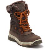 Leather & Wool Blend Mid Winter Boot In Chestnut Leather At Nordstrom Rack - Brown - Santana Canada Boots
