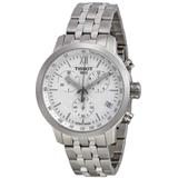Prc200 Chronograph White Dial Stainless Steel Watch T0554171101800 - Metallic - Tissot Watches