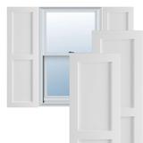 Ekena Millwork True Fit PVC 2 Equal Flat Panel Shutters Vinyl in Gray, Size 46.0 H x 18.0 W x 1.0 D in | Wayfair TFP101FPF18X046UN
